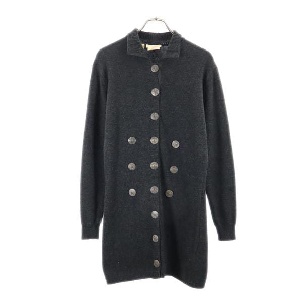 ウール 長袖 ニット カーディガン M グレー系 レディース