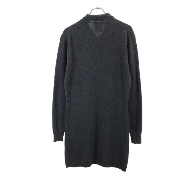 ウール 長袖 ニット カーディガン M グレー系 レディース