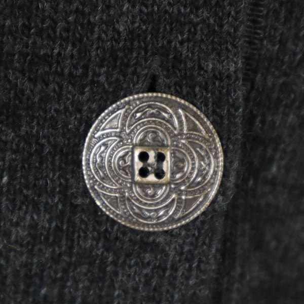 ウール 長袖 ニット カーディガン M グレー系 レディース