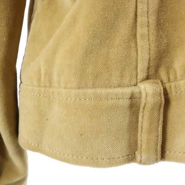 バーバリー 三陽商会 ベロア ベロア ジャケット 38 キャメル BURBERRY レディース