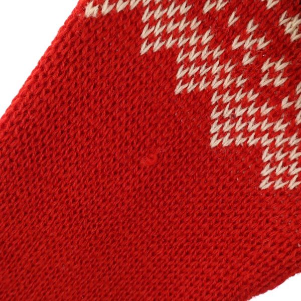 FJORD FASHION 80s ヴィンテージ ウール チロル 長袖 メタルフック ニット カーディガン 42 レッド系 レディース