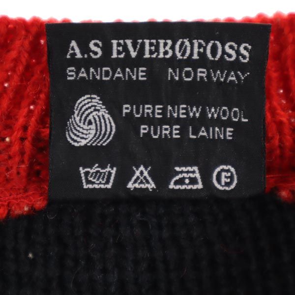 FJORD FASHION 80s ヴィンテージ ウール チロル 長袖 メタルフック ニット カーディガン 42 レッド系 レディース