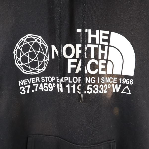 THE NORTH FACE ノースフェイス プリント 長袖 スウェットパーカー M ブラック系 メンズ