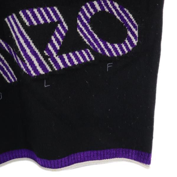 KENZO ケンゾー 90s オールド ウールブレンド ゴルフ 長袖 セーター 2 ブラック系 メンズ