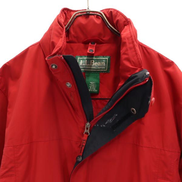 L.L.Bean エルエルビーン 長袖 アウトドア ナイロンジャケット M レッド 収納型フード メンズ