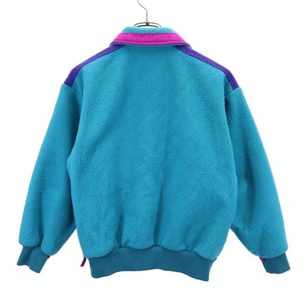 Columbia コロンビア 80s アウトドア ヴィンテージ フリースジャケット S 青緑 レディース
