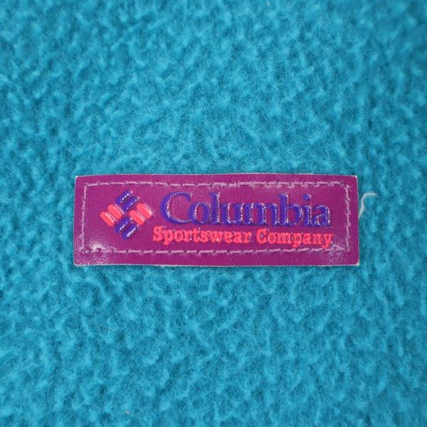 Columbia コロンビア 80s アウトドア ヴィンテージ フリースジャケット S 青緑 レディース