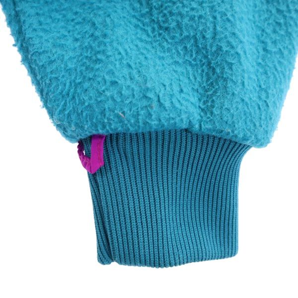 Columbia コロンビア 80s アウトドア ヴィンテージ フリースジャケット S 青緑 レディース