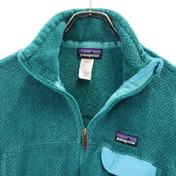 patagonia パタゴニア アウトドア フリースジャケット M 青緑 レディース