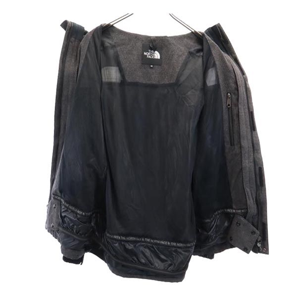 THE NORTH FACE ザノースフェイス NP61645 長袖 ウールライク アウトドアジャケット M グレー フード 裏メッシュ地 メンズ