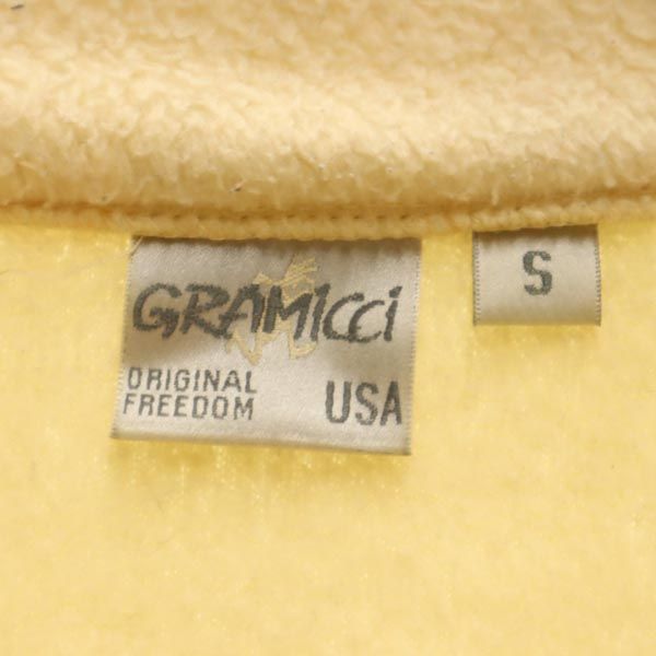 Gramicci グラミチ 長袖 ボア フリースジャケット S アイボリー ロゴ アウトドア メンズ