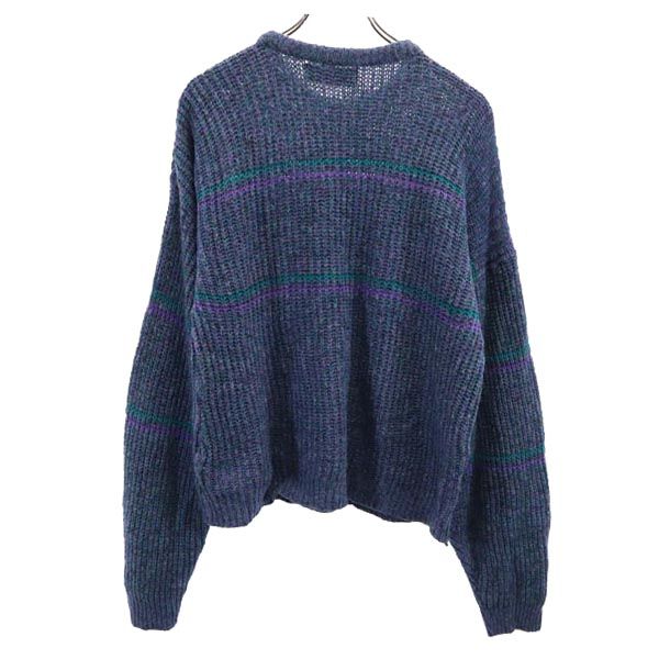 m.mantognes 80s 90s USA製 オールド 長袖 ニット パープル 他 セーター レディース