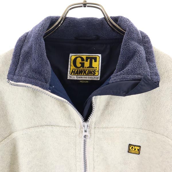 G.T.HAWKINS ジーティーホーキンス アウトドア 長袖 フリースジャケット M ライトグレー メンズ