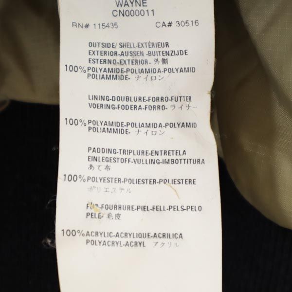 NAPAPIJRI ナパピリ 長袖 中綿 ナイロンジャケット S ブラック ファー フード メンズ