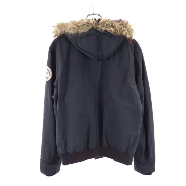 NAPAPIJRI ナパピリ 長袖 中綿 ナイロンジャケット S ブラック ファー フード メンズ