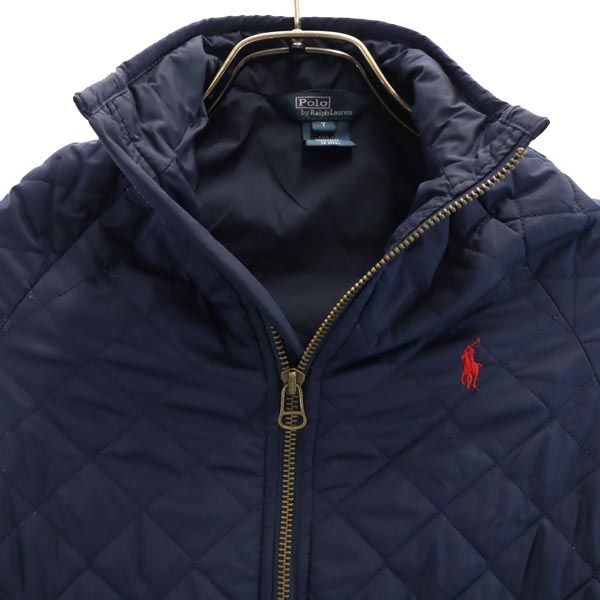 Polo by Ralph Lauren ポロバイラルフローレン 長袖 キルティングジャケット 7 ネイビー 女の子 キッズ