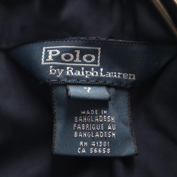 Polo by Ralph Lauren ポロバイラルフローレン 長袖 キルティングジャケット 7 ネイビー 女の子 キッズ