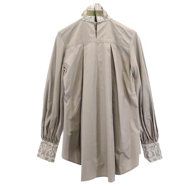 未使用 SHIROMA シロマ ストライプ ティアード 長袖 カットソー FREE グレー シャツ レディース