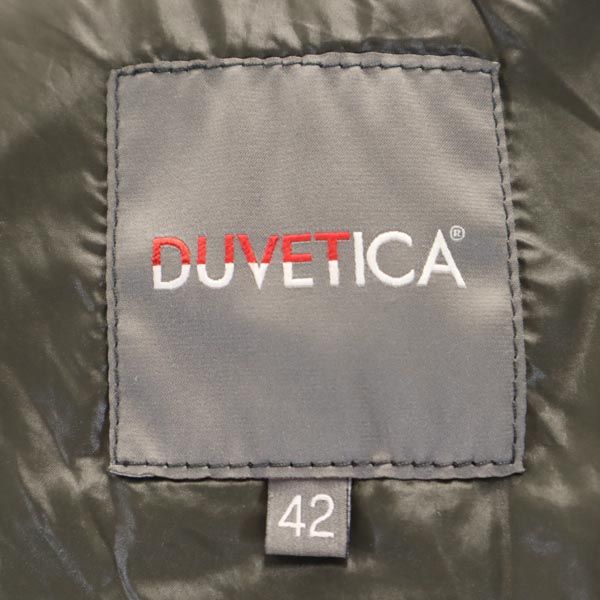 DUVETICA デュベティカ ダウン切替 長袖 リアルファー ダウンジャケット 42 カーキ系 レディース