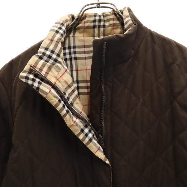 Burberrys バーバリーズ 80s 90s 三陽商会 オールド チェック柄 長袖 リバーシブル 中綿ジャケット 40 ブラウン レディース