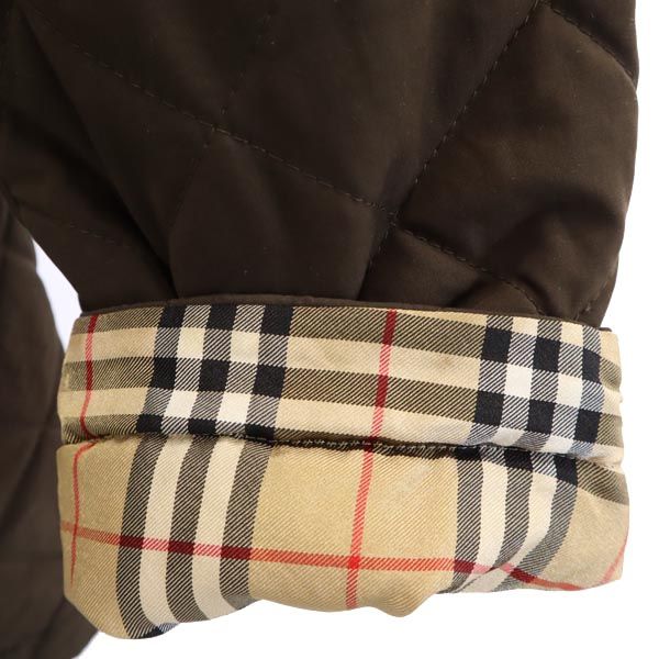 Burberrys バーバリーズ 80s 90s 三陽商会 オールド チェック柄 長袖 リバーシブル 中綿ジャケット 40 ブラウン レディース