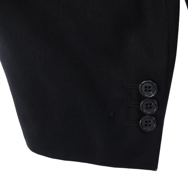 FENDI フェンディ イタリア製 長袖 ウール100% テーラードジャケット 46 ブラック メンズ