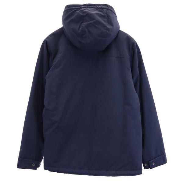 パタゴニア アウトドア 長袖 裏ボア 中綿ジャケット XL14 ネイビー系 patagonia ロゴ キッズ