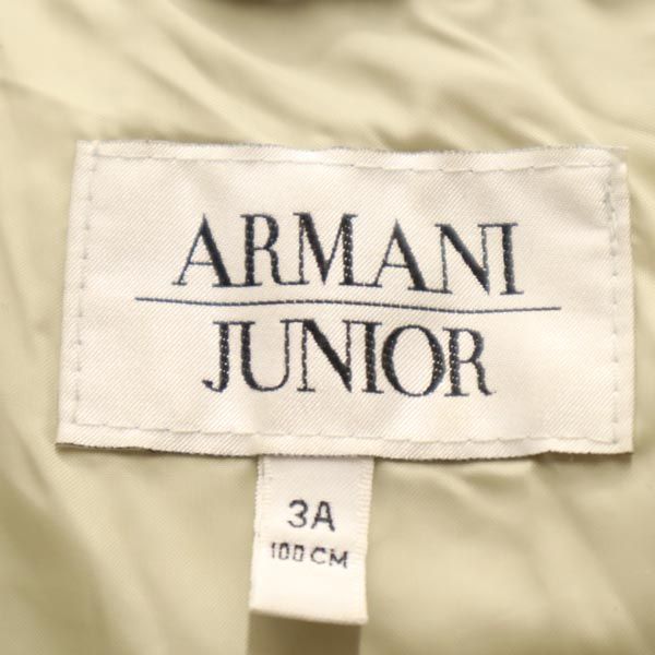 アルマーニジュニア バックプリント 長袖 フード ダウンジャケット 100cm ネイビー系 ARMANI JUNIOR キッズ