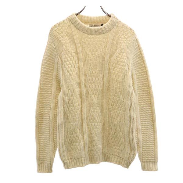 長袖 ニット M アイボリー メンズ