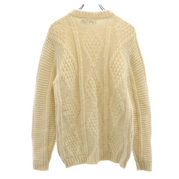 長袖 ニット M アイボリー メンズ