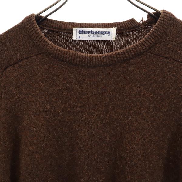 Burberrys バーバリーズ 90s オールド 刺繍 長袖 ニット S ブラウン系 メンズ