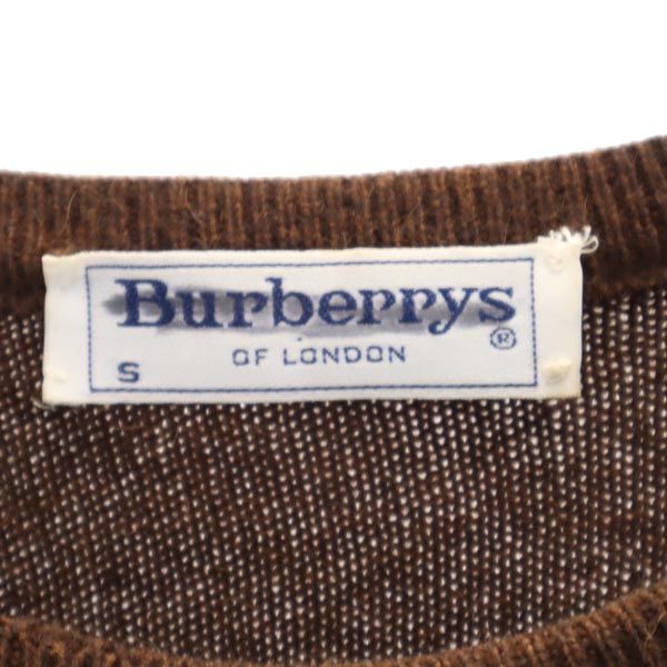 Burberrys バーバリーズ 90s オールド 刺繍 長袖 ニット S ブラウン系 メンズ