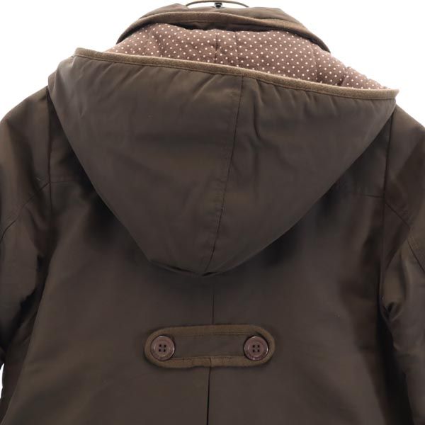 PETIT BATEAU プチバトー 長袖 ピーコート 8ans126cm ブラウン Pコート 薄中綿入 キッズ