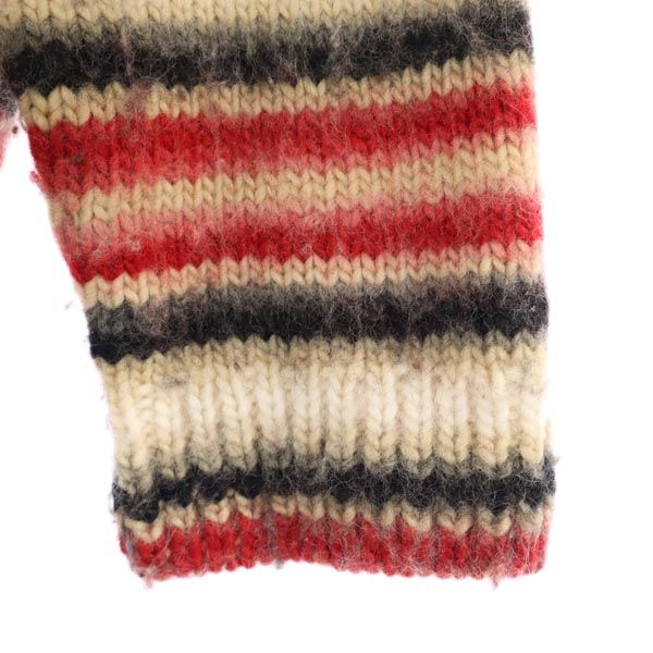 BURBERRY BLUE LABEL バーバリーブルーレーベル 三陽商会 ボーダー 5分袖 ハイネック ニット 38 セーター レディース