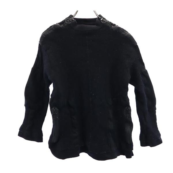 UNITED TOKYO ユナイテッドトウキョウ 長袖 ウールブレンド プルオーバー カットソー FREE ブラック 日本製 レディース