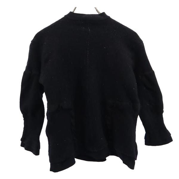 UNITED TOKYO ユナイテッドトウキョウ 長袖 ウールブレンド プルオーバー カットソー FREE ブラック 日本製 レディース