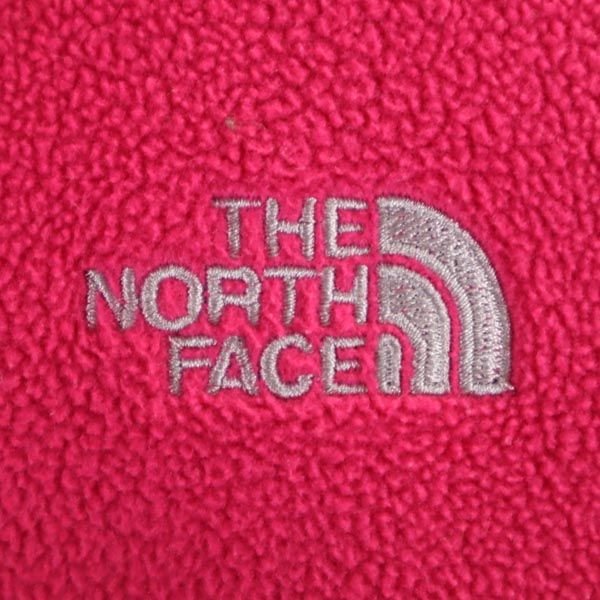 THE NORTH FACE ノースフェイス アウトドア 長袖 ハーフジップ フリースジャケット M ピンク系 プルオーバー ロゴ レディース