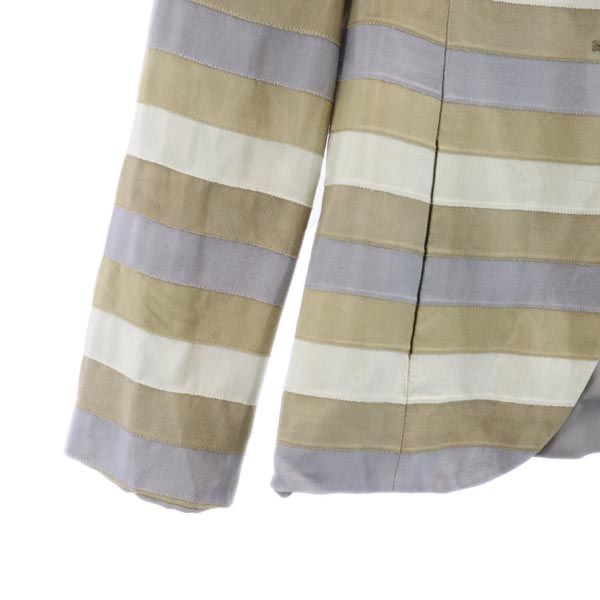 Emporio Armani エンポリオアルマーニ ボーダー柄 テーラードジャケット 42 レディース