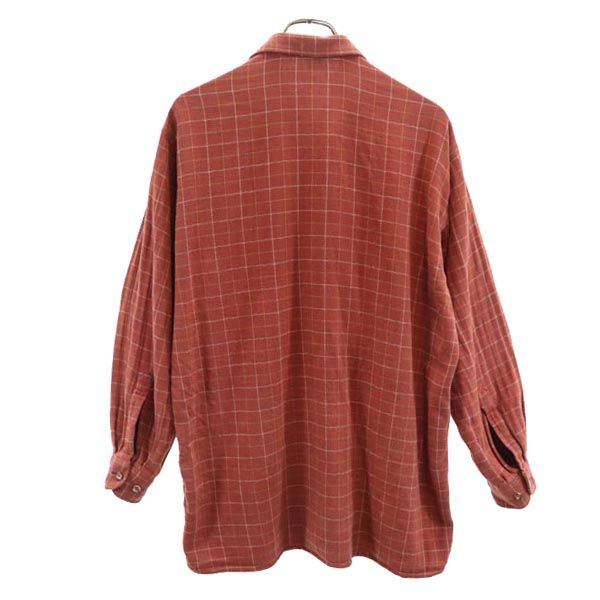 walbusch チェック 長袖 シャツ ブラウン系 メンズ