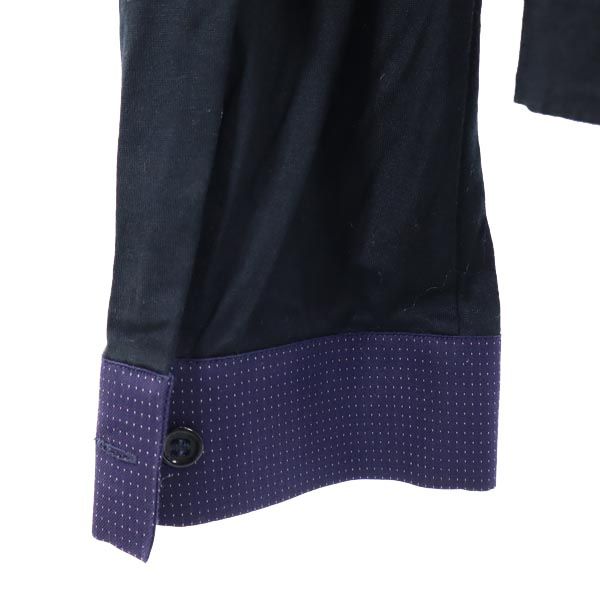 BALENCIAGA バレンシアガ イタリア製 長袖 シャツ L ブラック系 メンズ