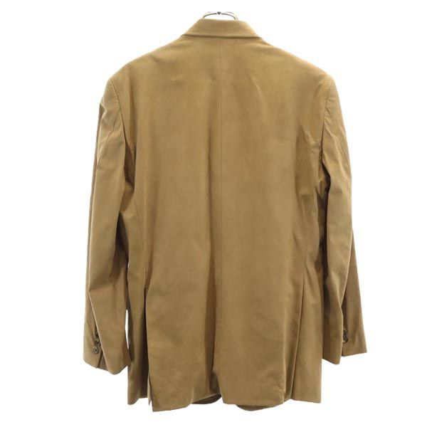 Aquascutum アクアスキュータム 日本製 フェイクレザー テーラードジャケット M ベージュ系 メンズ