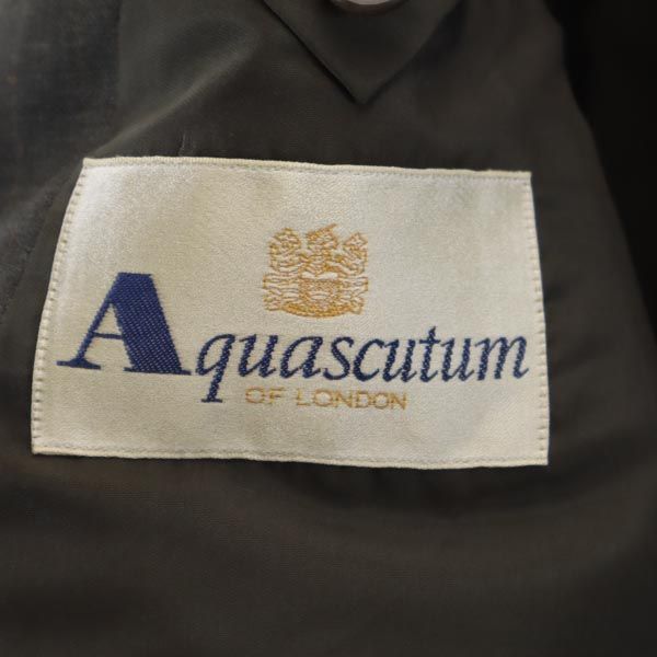 Aquascutum アクアスキュータム 日本製 毛100% テーラードジャケット グレー メンズ