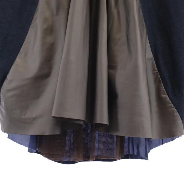 sacai luck サカイラック ウール100% 長袖 ニット カーディガン 2 ネイビー系 レディース