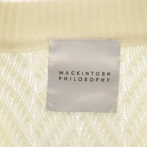 MACKINTOSH PHILOSOPHY マッキントッシュフィロソフィー 長袖 ウールブレンド ニット セーター 38 ホワイト メンズ