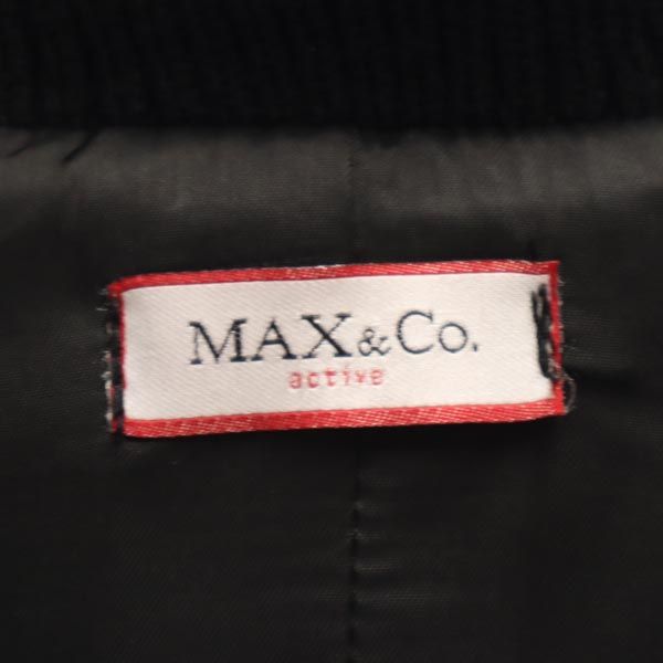 MAX&CO マックスアンドコー ドンキ襟 コットンニット ジャケット 44 ブラック レディース