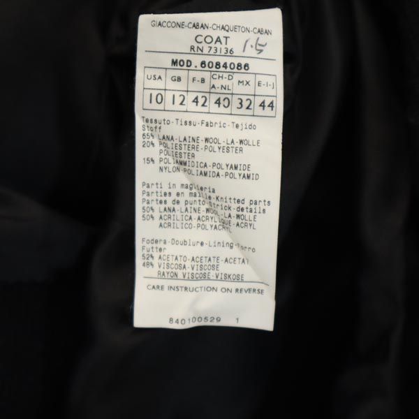 MAX&CO マックスアンドコー ドンキ襟 コットンニット ジャケット 44 ブラック レディース