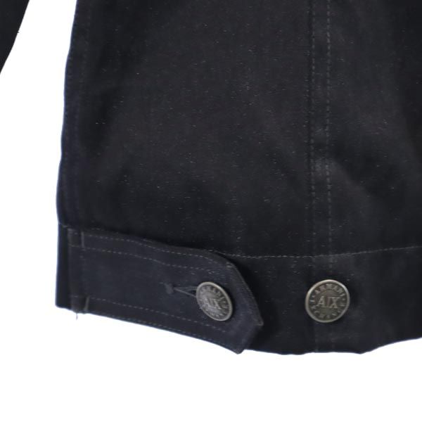 ARMANI EXCHANGE アルマーニエクスチェンジ 90s ファー襟付き オールド ジップジャケット S ダークグレー 裏キルティング素材 レディース