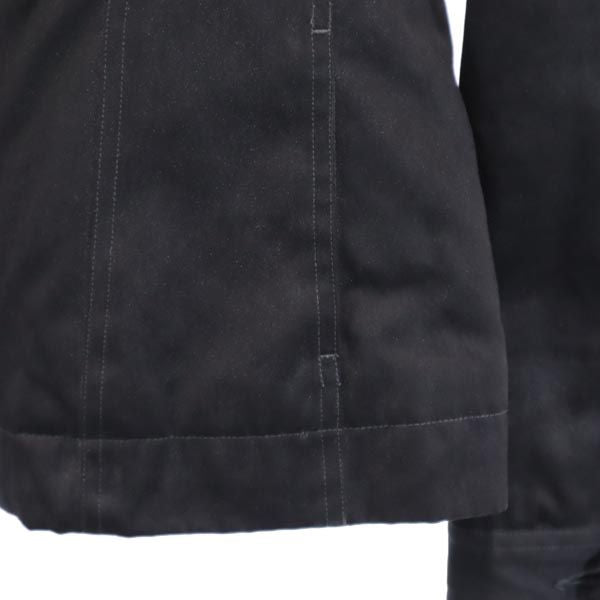 ARMANI EXCHANGE アルマーニエクスチェンジ 90s ファー襟付き オールド ジップジャケット S ダークグレー 裏キルティング素材 レディース