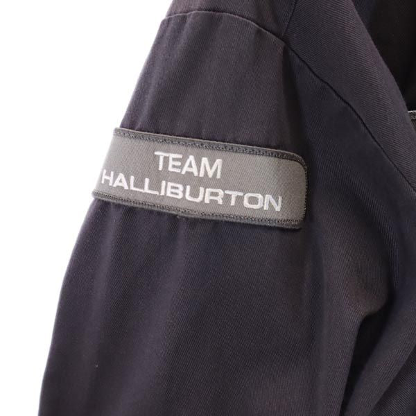 HALLIBURTON ワッペン 長袖 シャツ ネイビー ジャケット メンズ