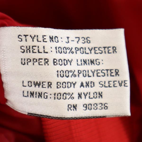 PORT AUTHORITY ポートオーソリティ 90s オールド ハーフジップボタン ジャケット L レッド×ブラック 収納型フード メンズ